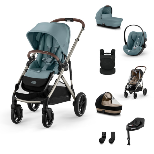 Cybex Gazelle S BUNDLE SET XL + nosič AMYA 2026 -  Stormy Blue - Taupe Rám
