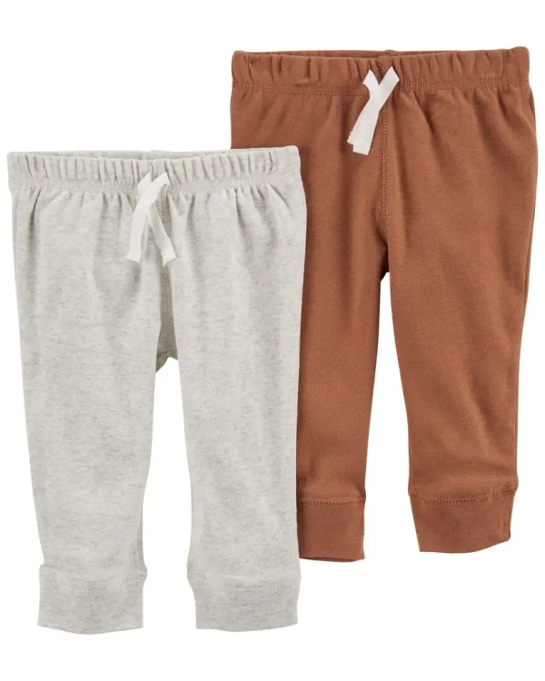 CARTER'S Tepláky Grey&Brown neutrál LBB 2ks 3m