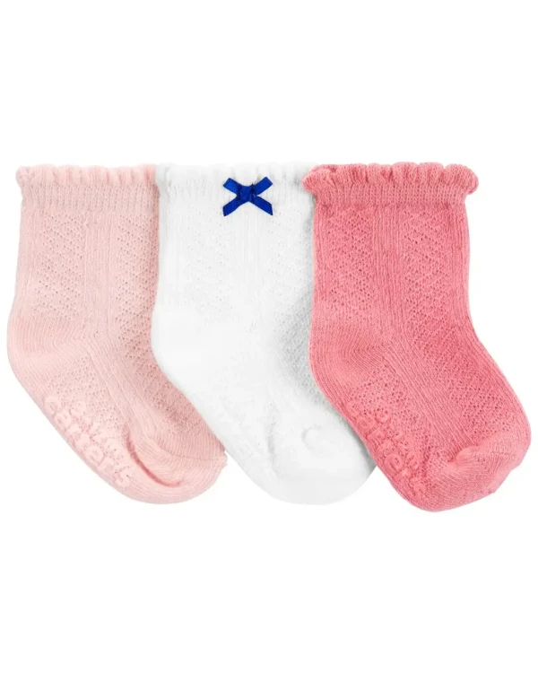 CARTERS Ponožky Pink Mix dievča 3ks 12-24m