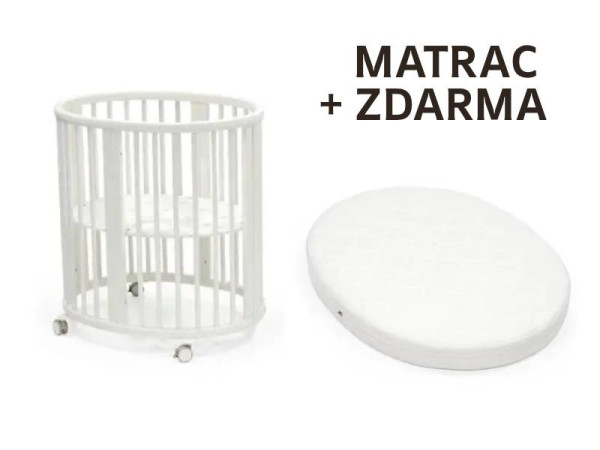 Stokke Sleepi Mini postieľka V3 White + MINI matrac ZDARMA