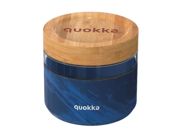 Quokka Sklenená nádoba na jedlo Deli Wood Grain 820 ml