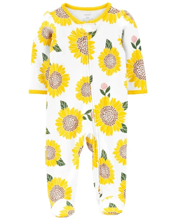 CARTER'S Overal na zips Sleep&Play Sunflowers dievča NB/ veľ. 56