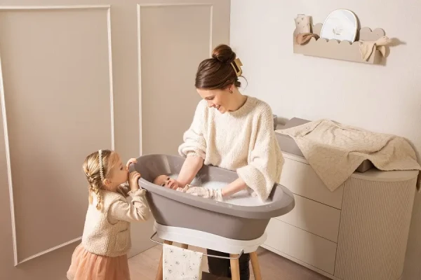 Bebe-Jou Sada digitálnej vaničky Bébé-Jou Sense Edition Chalk Brown so stojanom