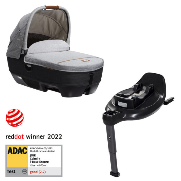 Joie hlboká vanička a autosedačka 40 - 70 cm Calmi R129 Signature carbon + i-Base™ Encore