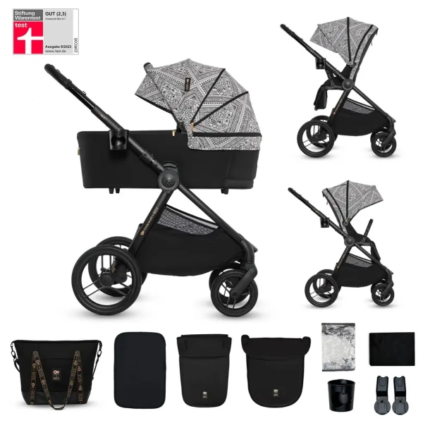 KINDERKRAFT Kočík kombinovaný Nea 2 2v1 Lunar Black Bizuu