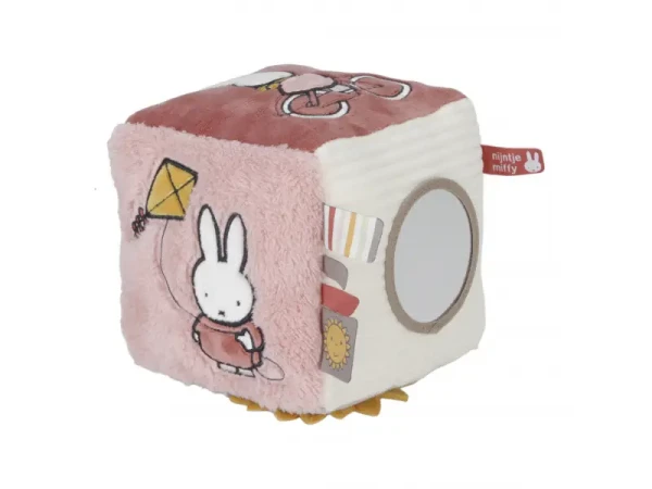 Little Dutch Kocka textilný králiček Miffy Fluffy Pink