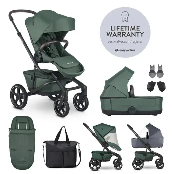 EASYWALKER SET XXL kočík kombinovaný Jimmey Pine Green s príslušenstvom