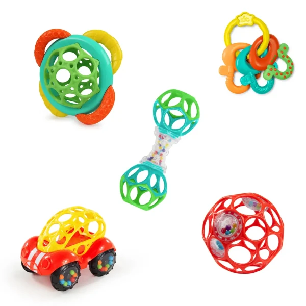 BRIGHT STARTS Hračka Oball set Soothers & Shakers™ 5ks 0m+