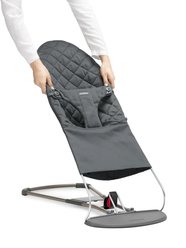 BABYBJORN Poťah na lehátko Balance BLISS Anthracite cotton