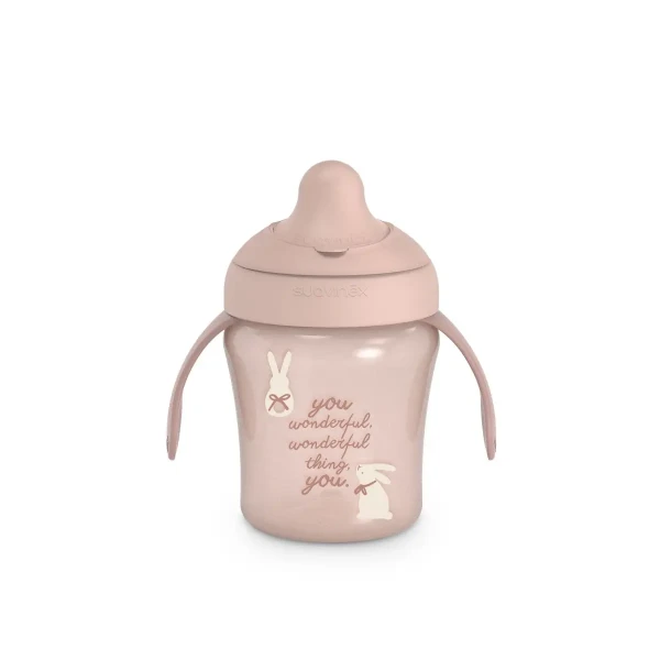 SUAVINEX | Nerozlitný hrníček WONDERLAND NEW 200 ml - růžový