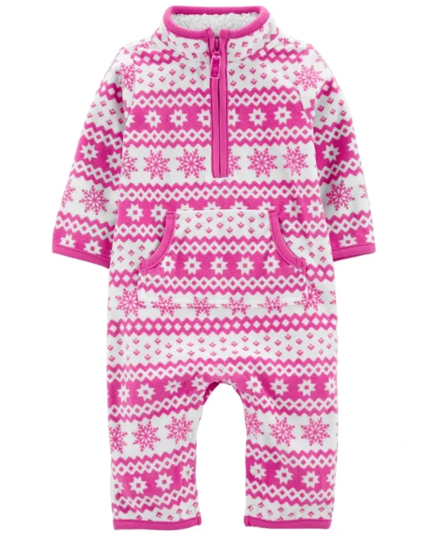 CARTER'S Overal bez nožičiek prechodný Purple Patterns dievča NB /veľ.56