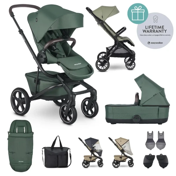 EASYWALKER Kočík kombinovaný Jimmey Pine Green XXL RWS + Jackey XL Sage Green