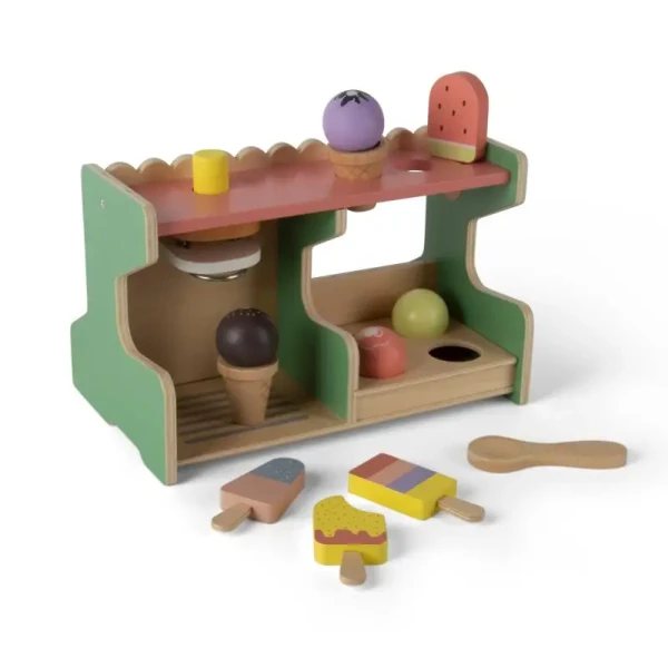 DANTOY Playful Wood drevený zmrzlinový stánok 12ks