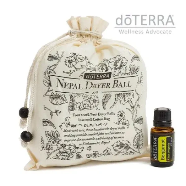doTERRA Vlnené gule do sušičky, 4 ks, vrecko + Bergamot 15 ml