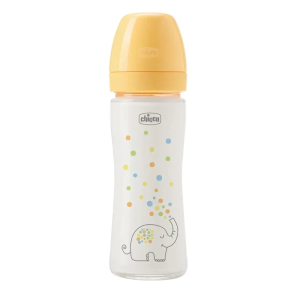 CHICCO Fľaša dojčenská sklenená Perfect Easy 240 ml slow silikón neutral 0m+