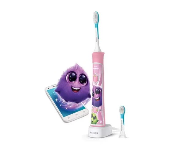 Philips Avent Zubná kefka pre deti elektrická Sonicare ružová s bluetooth