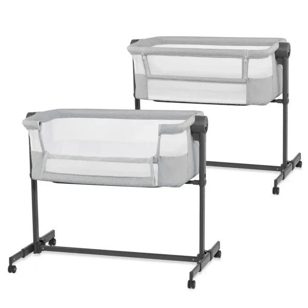 KINDERKRAFT Postieľka detská polohovateľná Nestee Up2 Full Light Grey