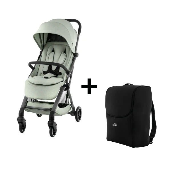 BRITAX Set Kočík FLYLITE + cestovná taška zadarmo, Sage Green