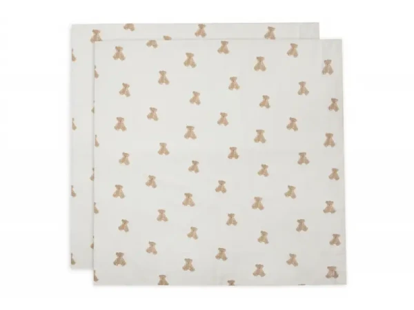 Jollein Pleny zavinovací 2ks 115x115 cm Teddy Bear