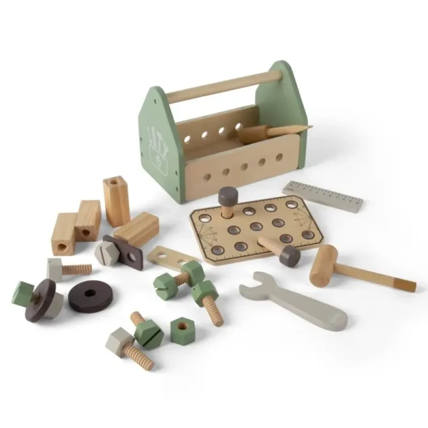 DANTOY Playful Wood drevený box s náradím 26ks 36m+