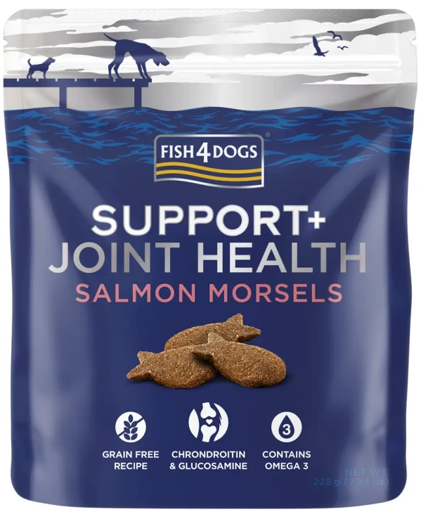 FISH4DOGS Maškrty pre psov SUPPORT+ zdravia kĺbov s losos 225 g