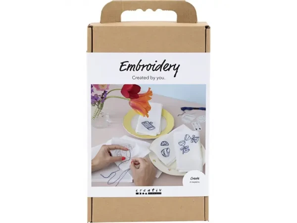 Creativ Company Kreatívna sada Vyšívanie textilných obrúskov