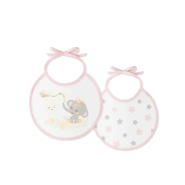 INTERBABY PODBRADNÍK SLONÍK 20×20 cm – 2 ks – ružový