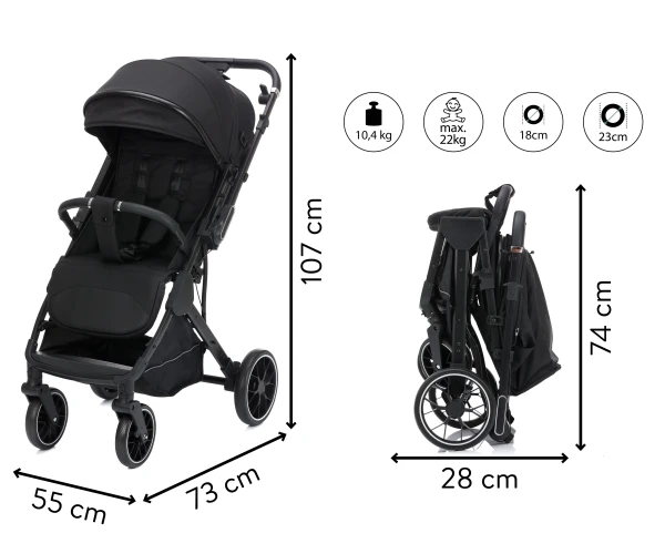 Fillikid Športový kočík Axis black