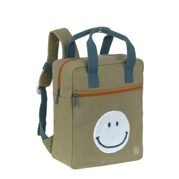 Lässig detský batôžtek Green Label Little One & Me Square Backpack Small Gots olive