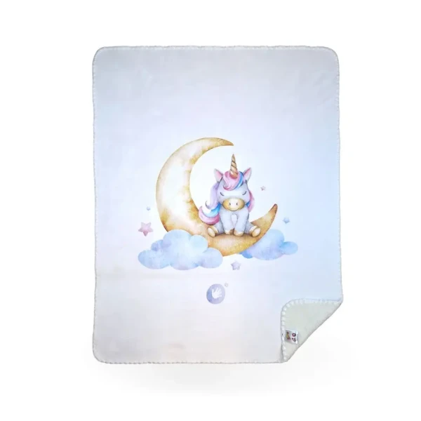 XKKO LUX Španielska detská deka 75x100 - Moon Unicorn