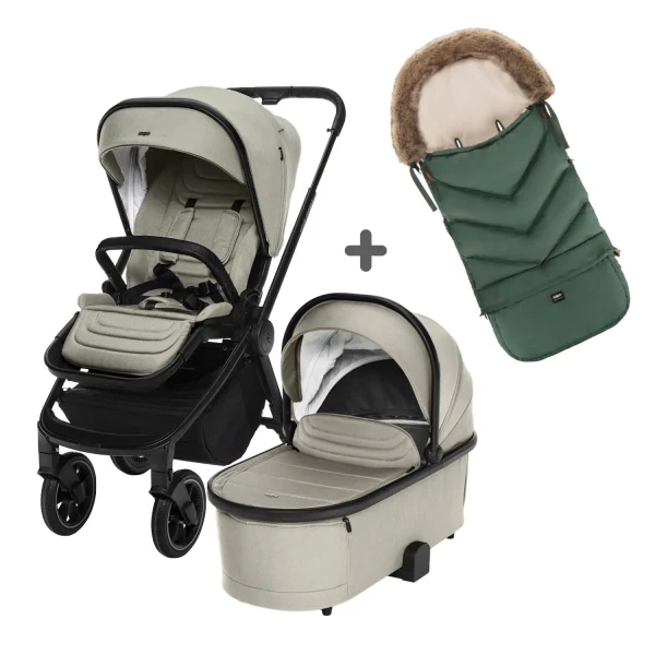 Zopa Set kočík Move Cross 3 + Hlboká vanička XL 3 + darček fusak Fluffy Combi v hodnote 87,90 Eur, Boss Grey