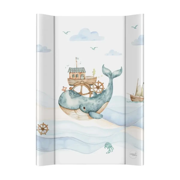 CEBA BABY Podložka prebaľovacia 2-hranná s pevnou doskou (50x70) Ultra Light Ocean Adventure
