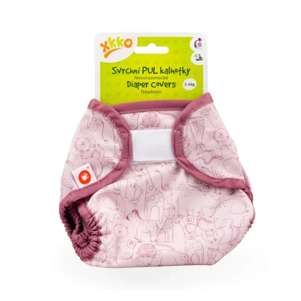 XKKO Vrchné plienkové nohavičky Newborn - Safari Mesa Rose