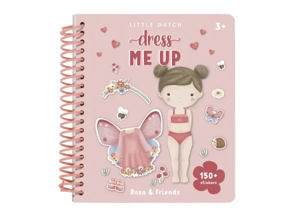 Little Dutch Kniha so samolepkami Rosa & Friends - Obleč ma