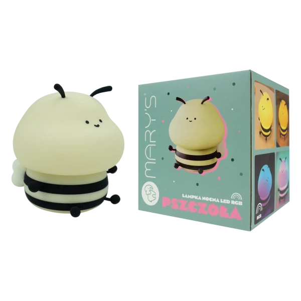 Mary's LED silikónové nočné svetlo RGB - včelka
