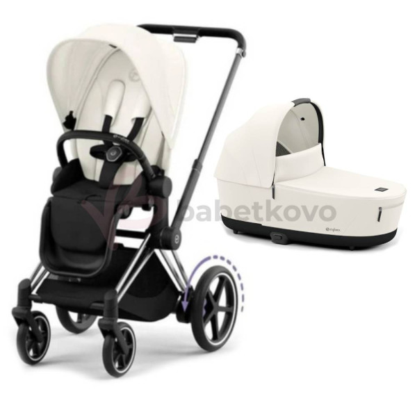 CYBEX E-PRIAM 2-kombinácia CHROME BLACK Off White