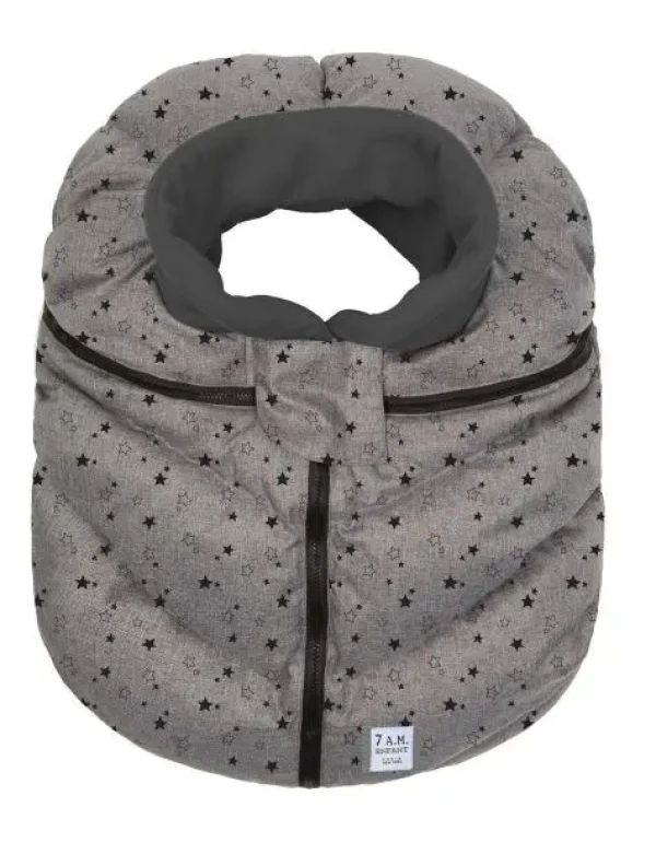 7 A.M. ENFANT Fusak Cocoon na autosedačku 0-12 mes. HEATHER GREY STARS