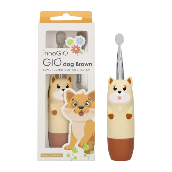 innoGIO Elektronická sonická zubná kefka GIOdog Brown