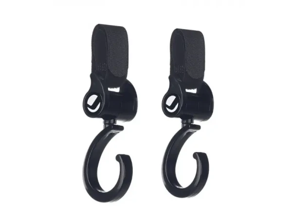 JANE Háčiky na kočík 2 ks Black