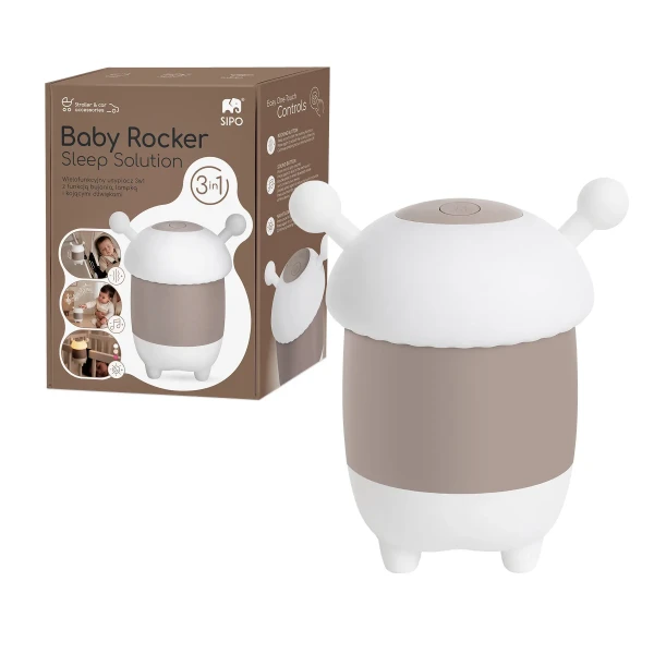 Sipo Hojdačka na kočík BABY ROCKER 3v1 s nočným svetielkom a zvukmi, VČIELKA
