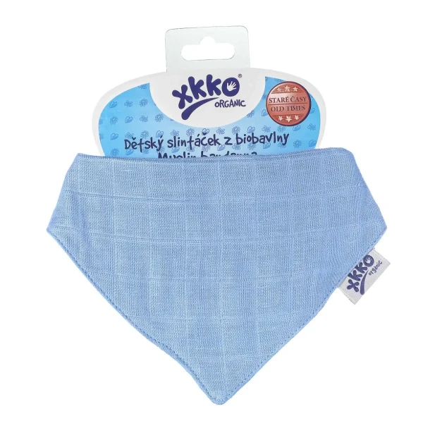 XKKO Organic Šatka Staré časy - Ocean Blue