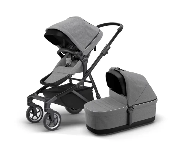 THULE Sleek Kombinovaný kočík Grey Melange/Black