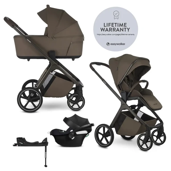 EASYWALKER Set kočík 4v1 Zoey Go Chestnut Brown + CBX Aton B2 i-Size + CYBEX Base One