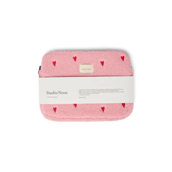 STUDIO NOOS - Teddy OBAL na Laptop 13´ Light Pink Hearts