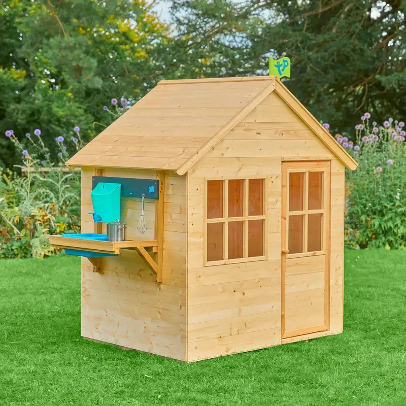TP Active-Toys Drevený domček na hranie s vonkajšou záhradnou kuchynkou - certifikovaný FSC®