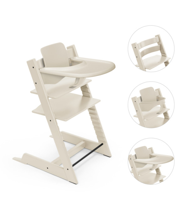 Stokke Tripp Trapp Bundle Stolička + baby set + pultík Vanilla White