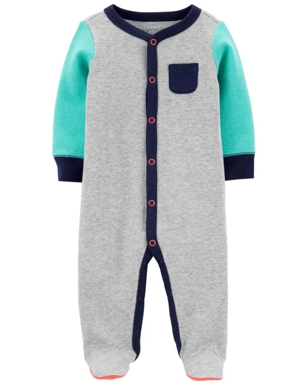CARTER'S Overal na cvoky Grey chlapec NB/ veľ. 56