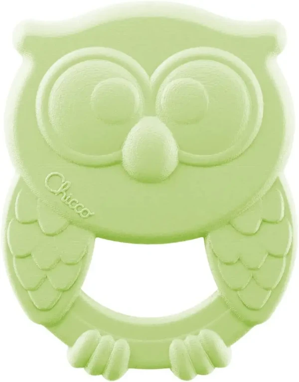 CHICCO Hryzačka Eco+ Sova Owly zelená 3m+