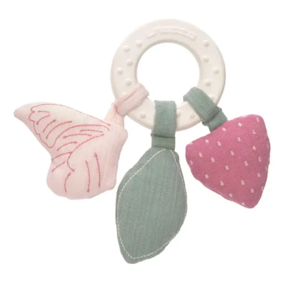 Lässig hryzačka Teether Ring Natural Rubber butterfly