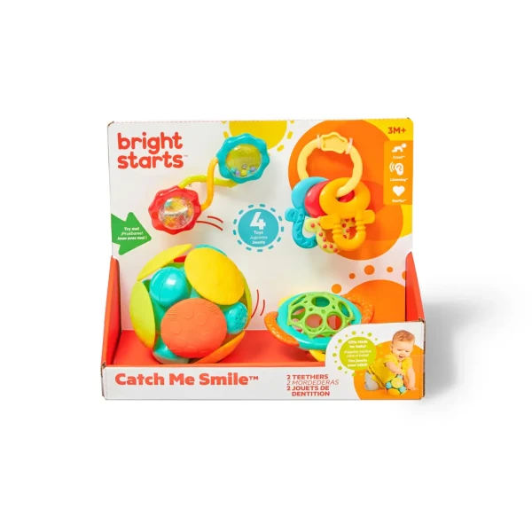 BRIGHT STARTS Hračka multisenzorická set Catch Me Smile™  4ks 3m+